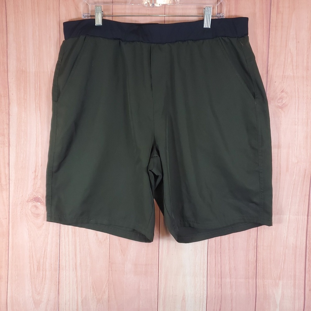 Bontrager Mens Bike Shorts XL Green Polyester Stretch Quantum Fitness Pull On